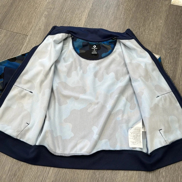 Kid's Blue Zip Up Converse Athletic Track Jacket Size 7 - Picture 4 of 8